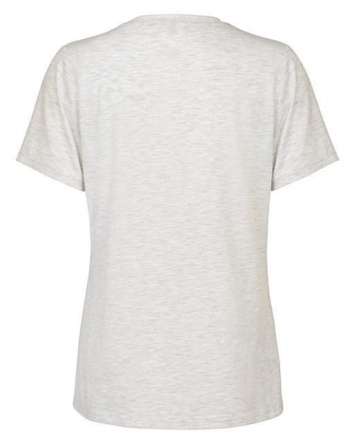 Monkey Embroidered Pocket Grey T-Shirt | Oliver Bonas