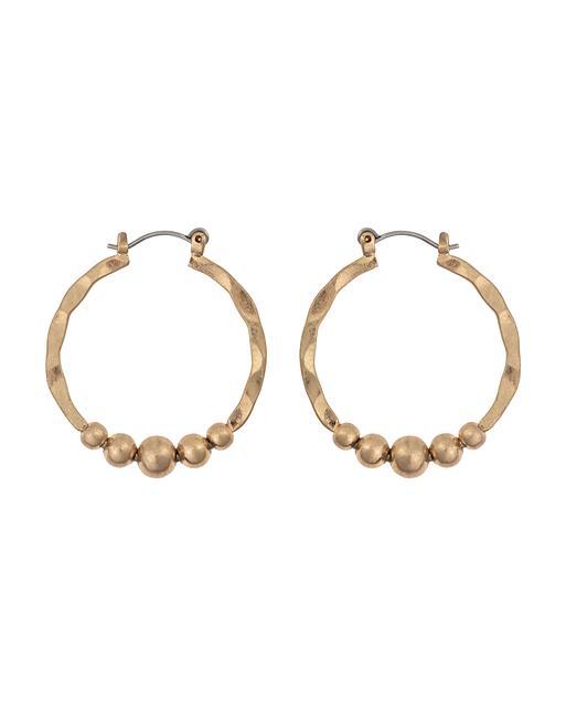 Denali Textured Multi Sphere Hoop Earrings Oliver Bonas