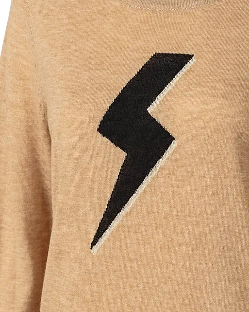 Lightning Bolt Camel Jumper Oliver Bonas