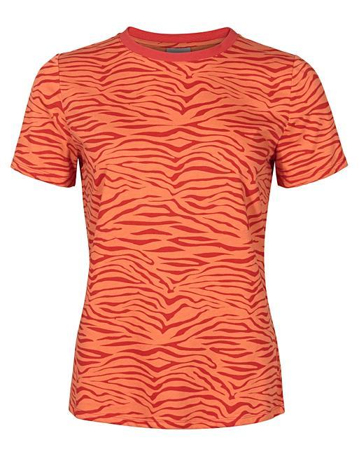 Zebra Print Orange Cotton TShirt Oliver Bonas