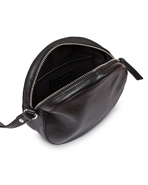Asymmetrical Tassel Black Leather Crossbody Bag | Oliver Bonas