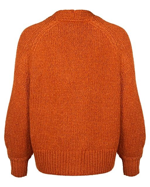 Chunky Boyfriend Rust Brown Knitted Cardigan | Oliver Bonas