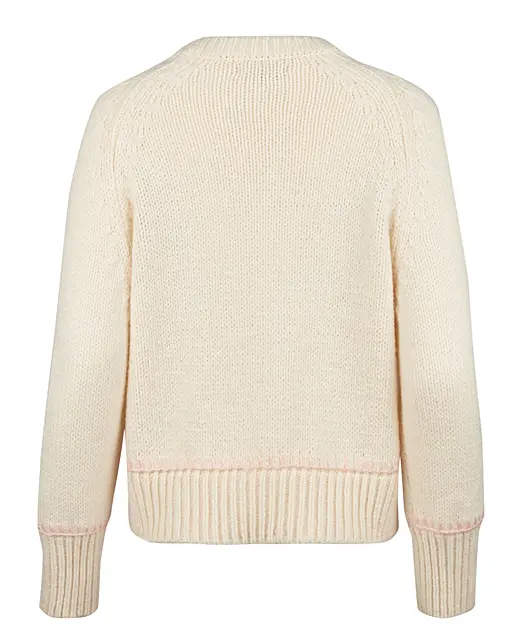 Ivory Blanket Stitch Knitted Jumper Oliver Bonas