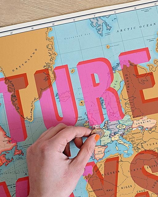 Adventure Is Always a Good Idea Scratch Map Oliver Bonas