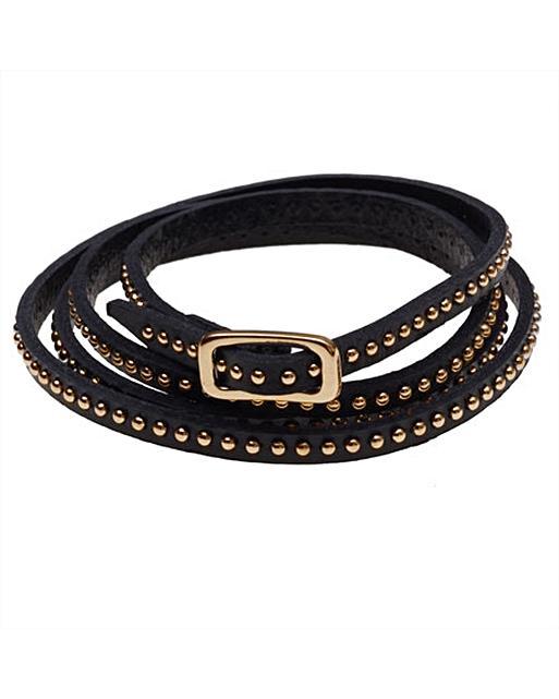 Wrap Around Studded Leather Bracelet Oliver Bonas