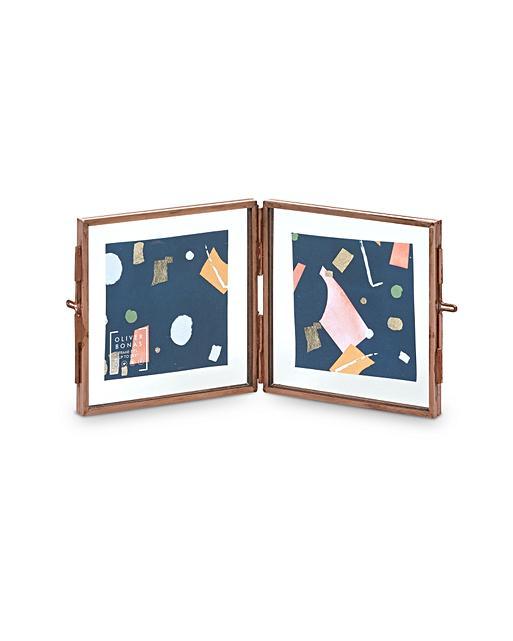 Double Square Rose Gold Frame 3x3" Oliver Bonas