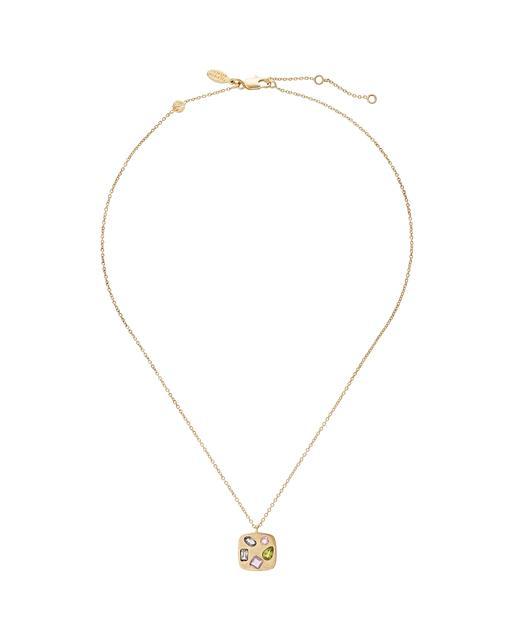 Olio Mixed Geo Stone Pendant Necklace Oliver Bonas