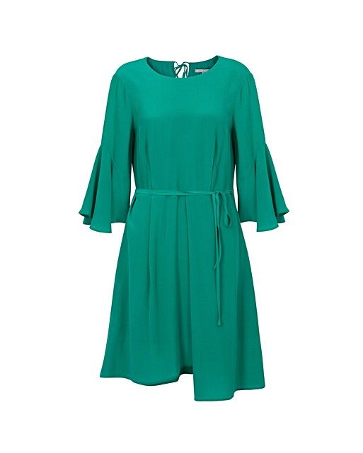 Fantasy Silk Fit & Flare Green Dress | Oliver Bonas