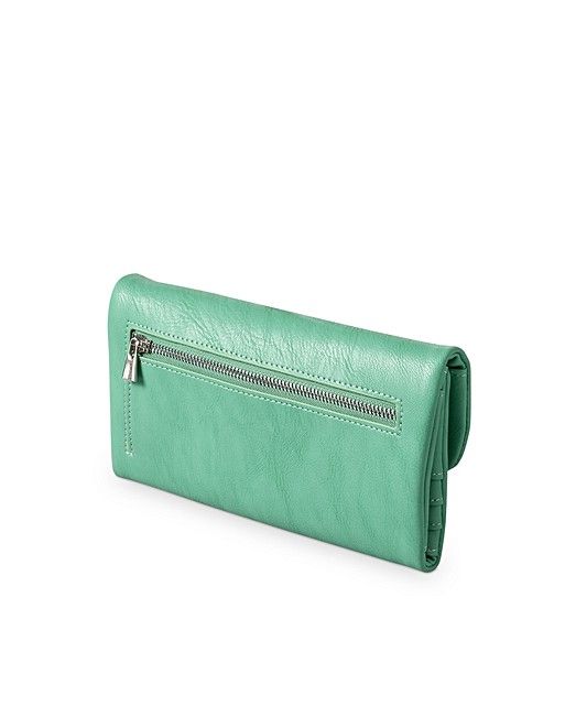 Cat Curved Front Green Purse | Oliver Bonas