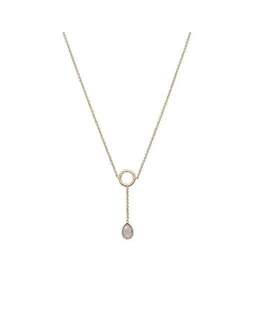 Maya Rose Quartz & Gold Plated Pendant Necklace | Oliver Bonas (513 x 641 Pixel)