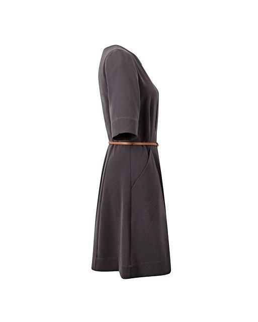 Belted Charcoal Dress Oliver Bonas