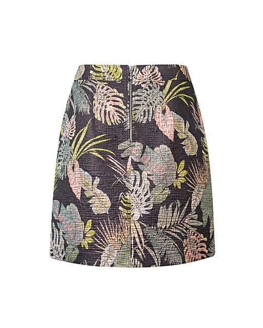 Textured Palm Leaf A-Line Skirt | Oliver Bonas