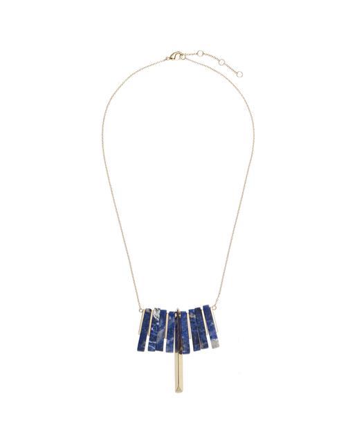Ninsei Lapis & Brass Rod Necklace Oliver Bonas