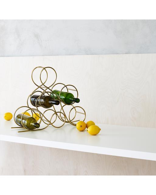 Loop Gold Wine Rack Oliver Bonas