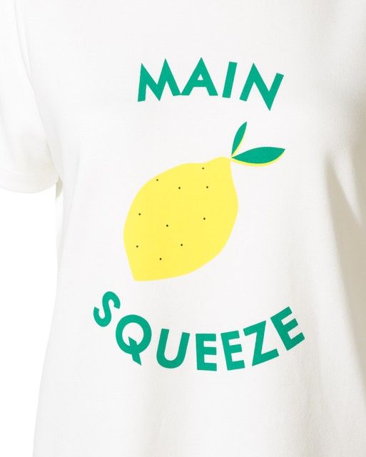 Main Squeeze White Cotton T-Shirt | Oliver Bonas