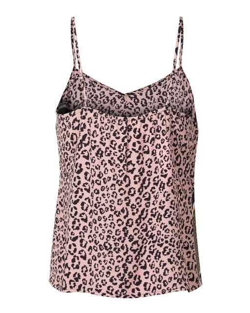 Patched Pink Animal Print Cami Top | Oliver Bonas