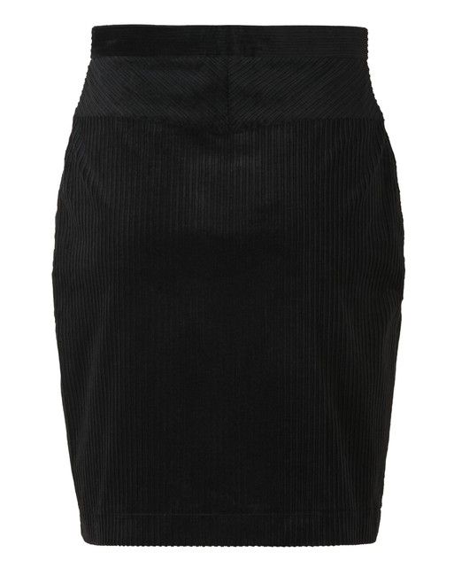 Chevron Panel Black Corduroy Mini Skirt | Oliver Bonas