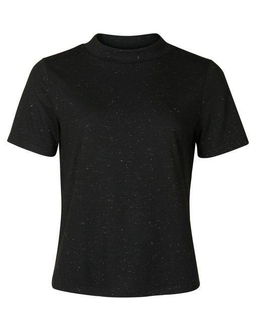Sparkle Black High Neck T-Shirt | Oliver Bonas
