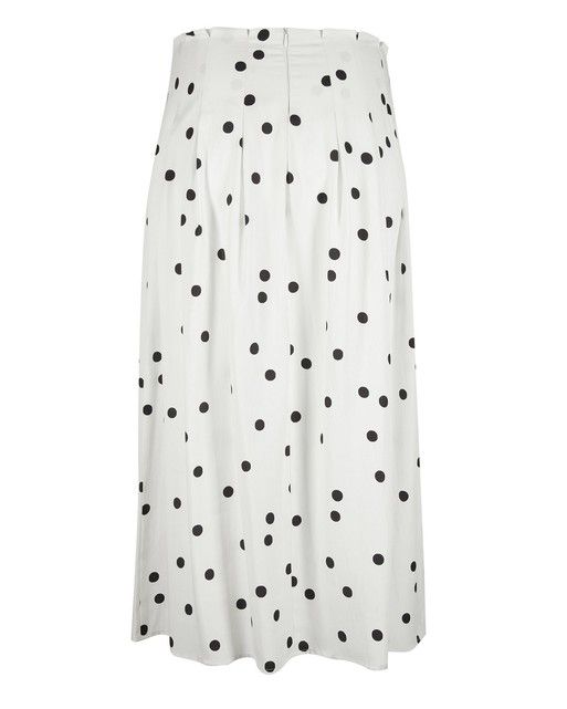 Polka Dot Black & White Midi Skirt | Oliver Bonas