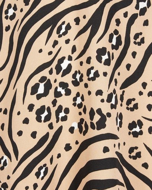 Animal Print Brown Ruffle Mini Dress | Oliver Bonas