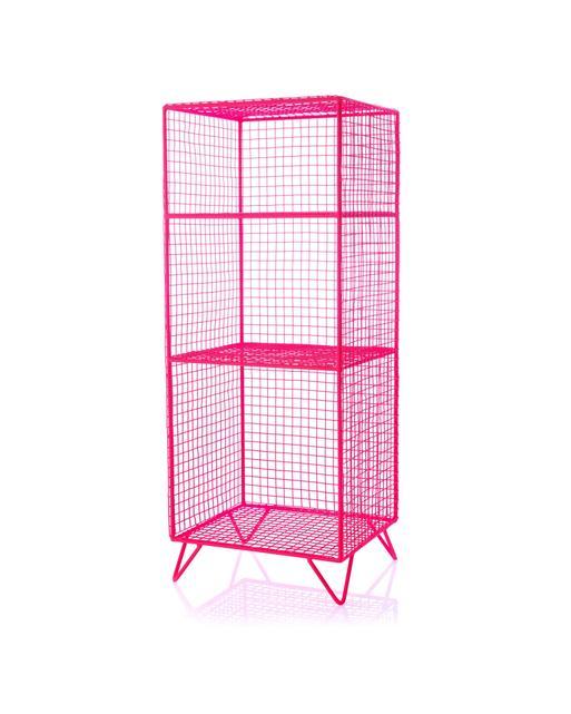 Grid Three Shelf Storage Unit Oliver Bonas