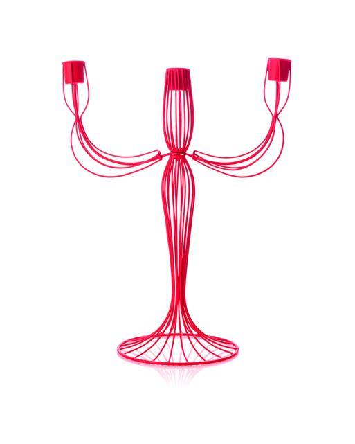 Neon Pink Three Arm Wire Candle Holder Oliver Bonas