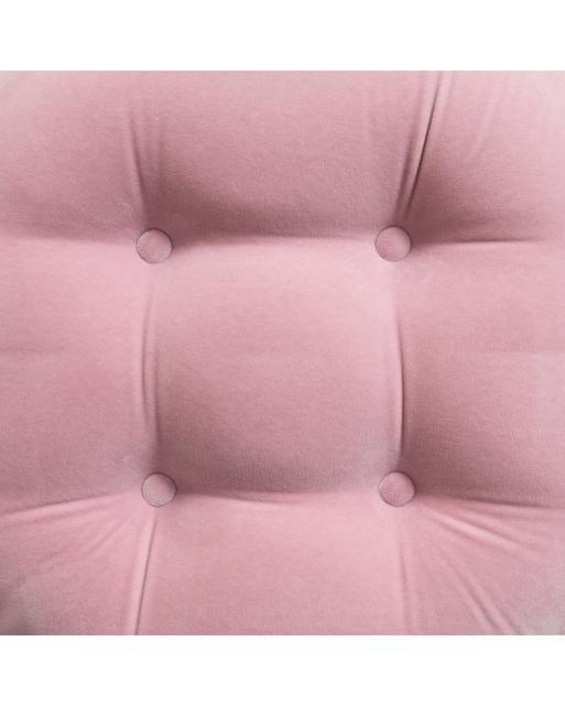 Velvet Button Stool Oliver Bonas