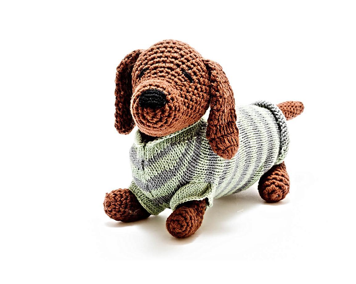 Sausage Dog with Striped Jumper All Sale Oliver Bonas