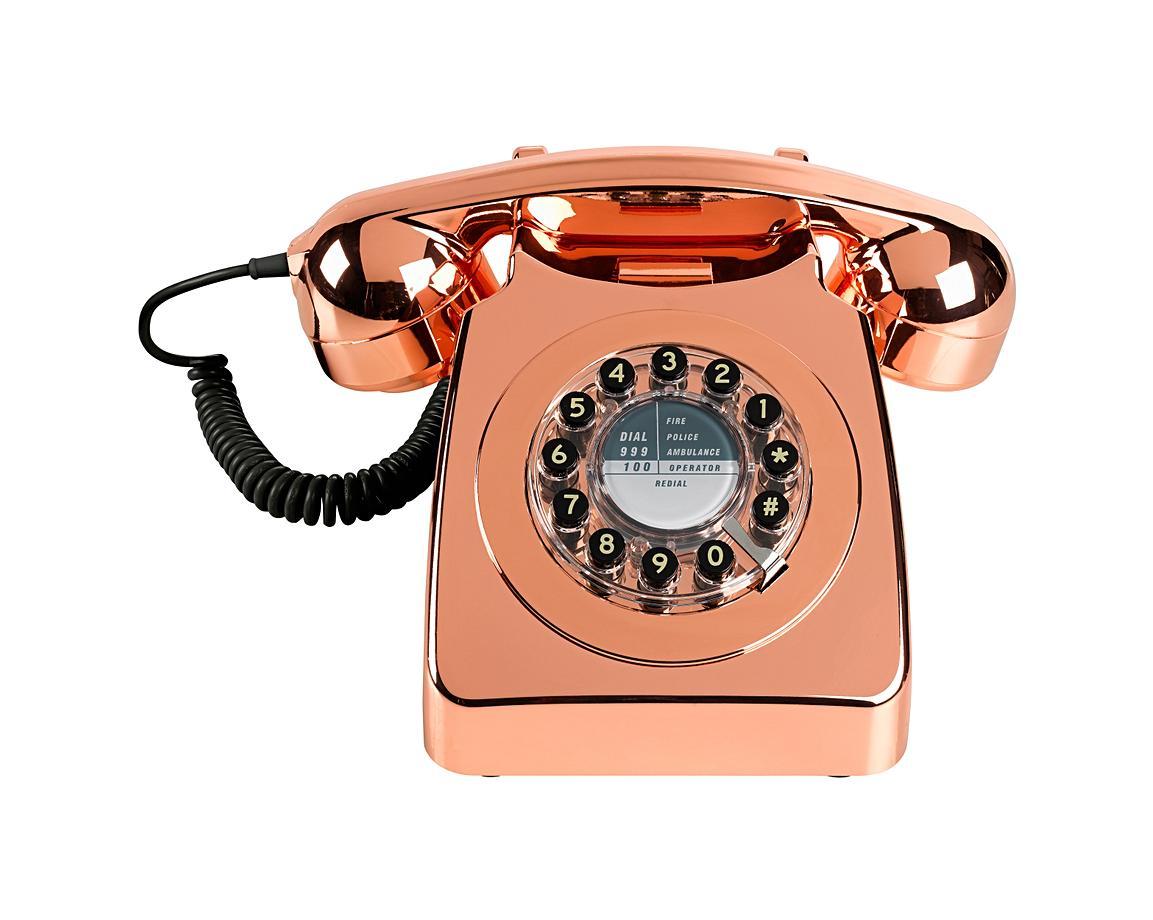 Metallic Copper Phone | Oliver Bonas