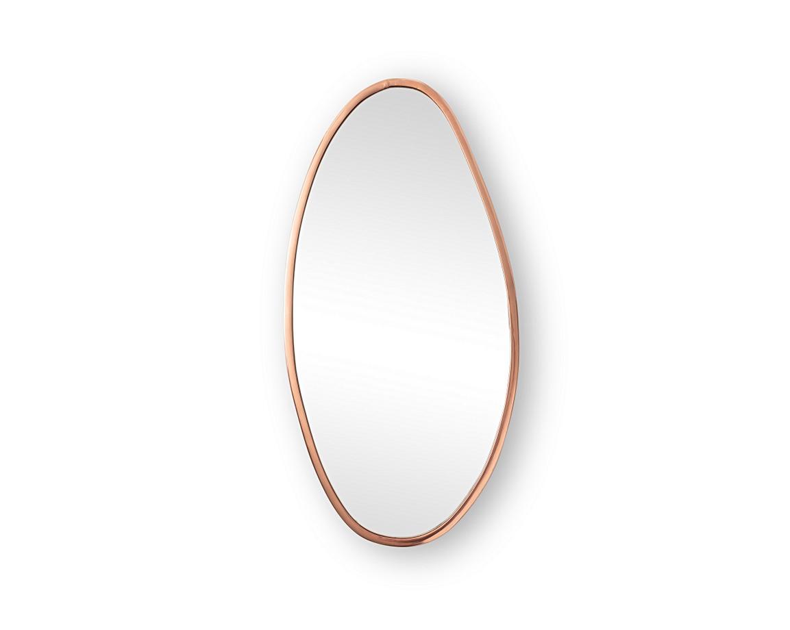 Small Rose Gold Pebble Wall Mirror Oliver Bonas