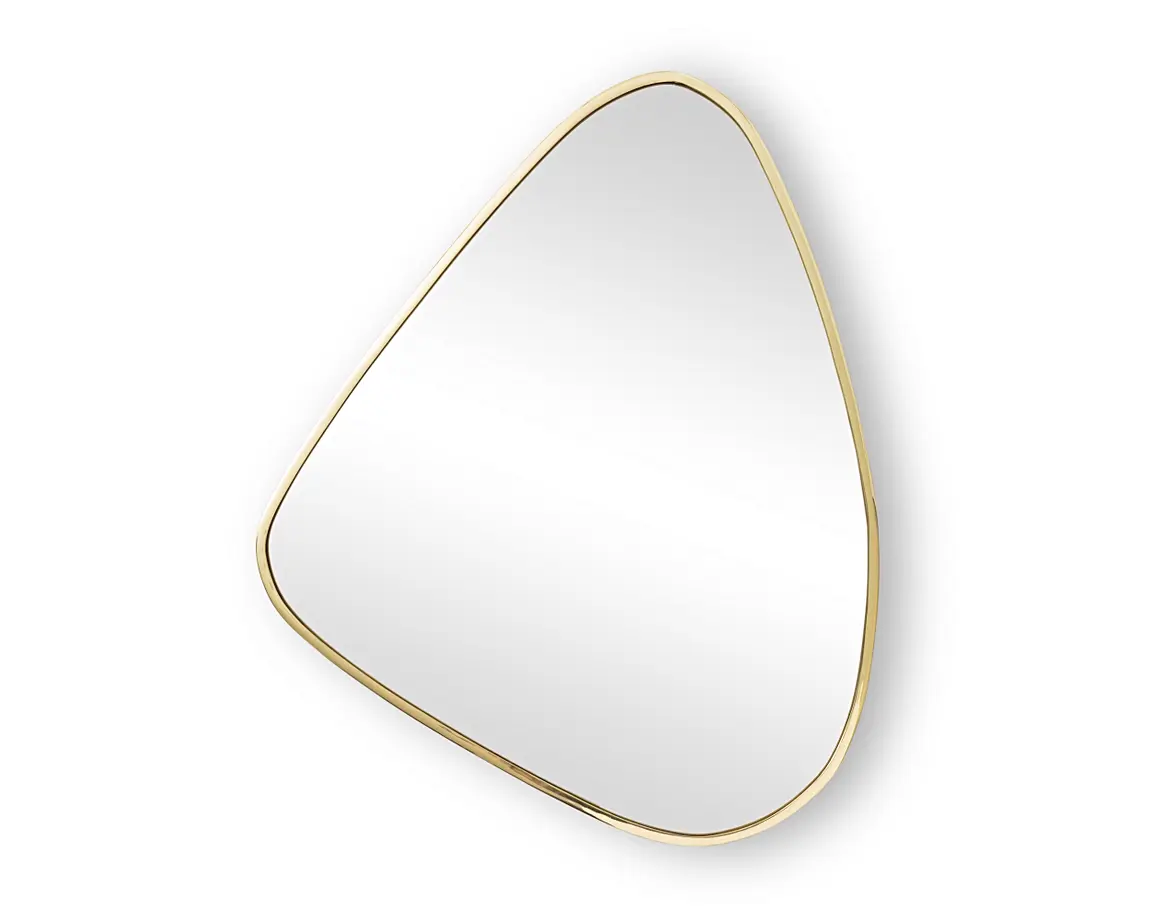 Large Gold Pebble Wall Mirror Oliver Bonas