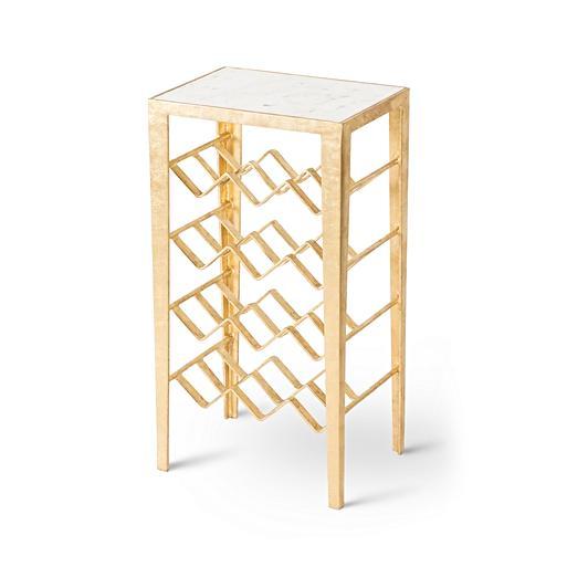 Gold Luxe Round Bamboo Drinks Trolley Oliver Bonas