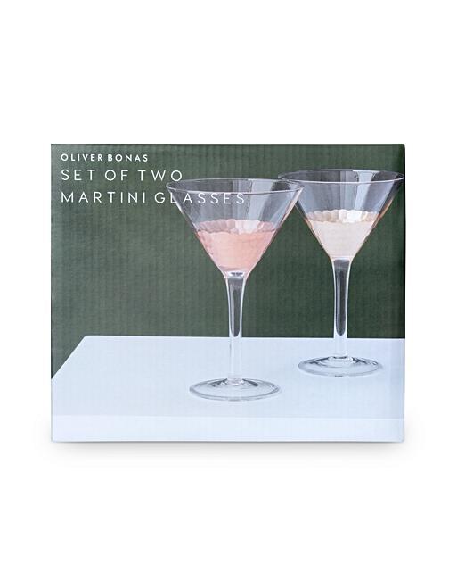 Mixed Metallic Set of Two Martini Glasses Oliver Bonas