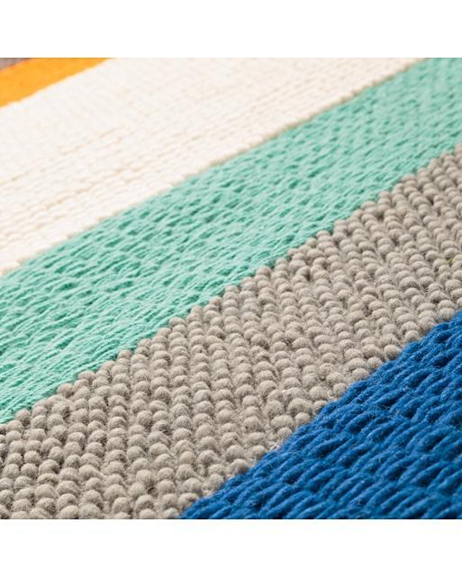 Orange Knot Striped Rug 140 x 200cm Oliver Bonas