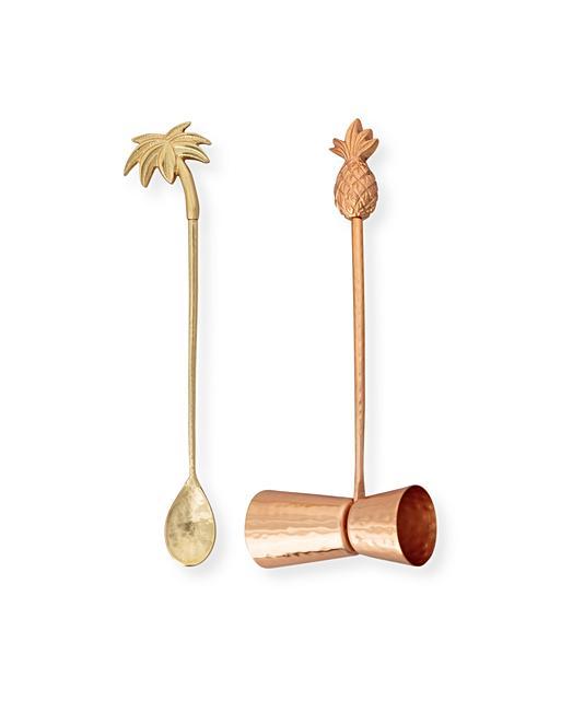 Cocktail Jigger & Spoon Set Oliver Bonas