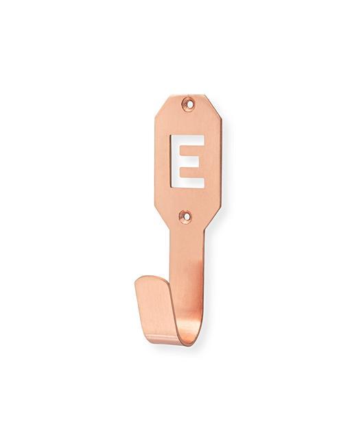 Rose Gold Alphabet Hook Oliver Bonas