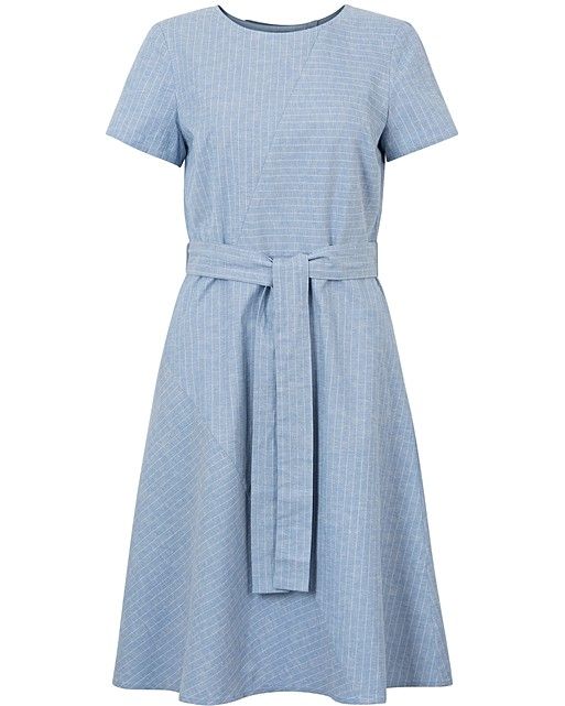 Pause Stripe Cut About Blue Midi Dress | Oliver Bonas