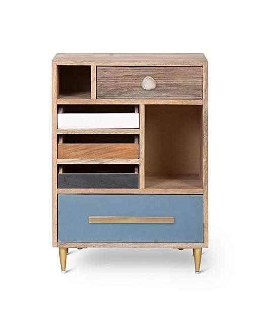Millie Unstained Mango Wood Bedside Table Oliver Bonas