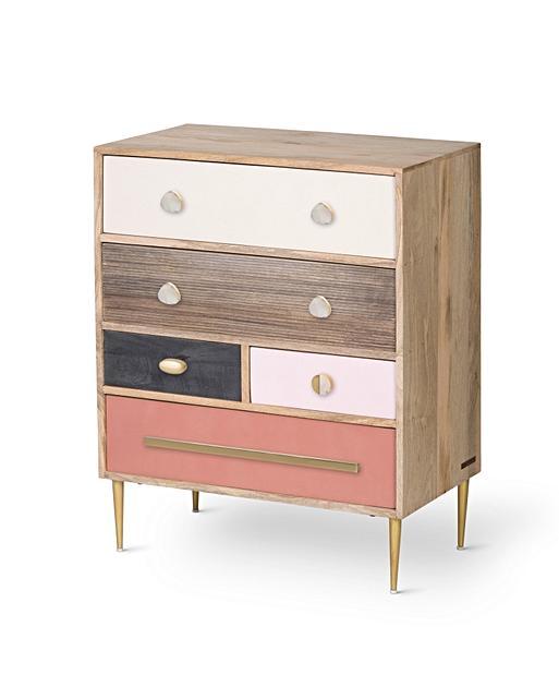 Gal Unstained Mango Wood Chest of Drawers Oliver Bonas