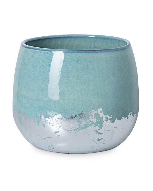 Blue & Silver Foiled Base Plant Pot Large | Oliver Bonas There are 6232 silver plant pot for sale on etsy, and they cost $19.89 on average.