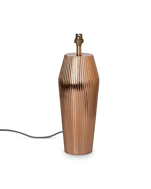 Unity Stripe Rose Gold Table Lamp Base Oliver Bonas