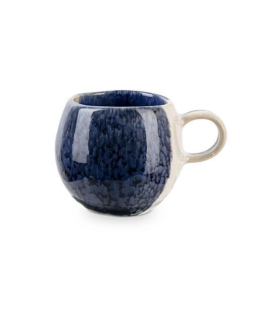 Clara Navy & White Ceramic Espresso Cup Oliver Bonas